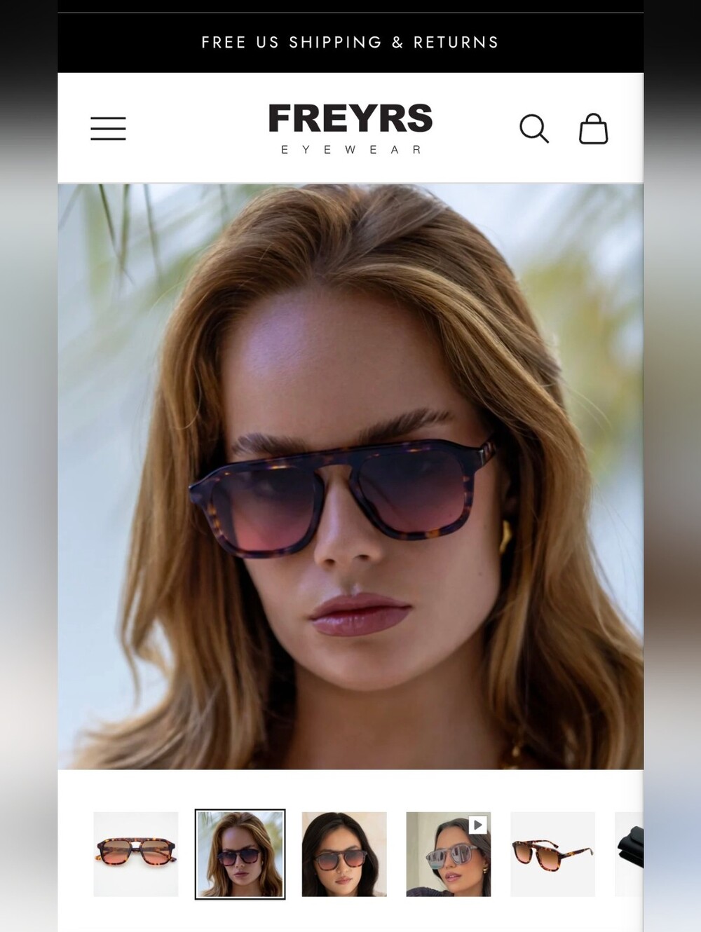 Freyrs Square Sunglasses - Brown Lenses